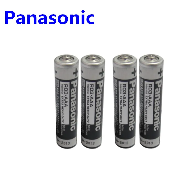 4 шт. щелочные батарейки Panasonic R03 1 5 В AAA без ртутного сухого аккумулятора для