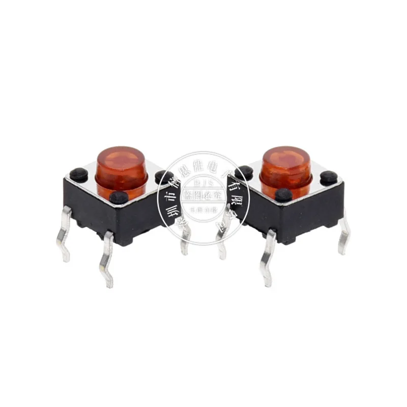

10PCS/Lot 6*6*5MM Black/ Red Small Button Switch Copper Foot Micro Square Push Button Switches Electronic Accessories 6X6X5