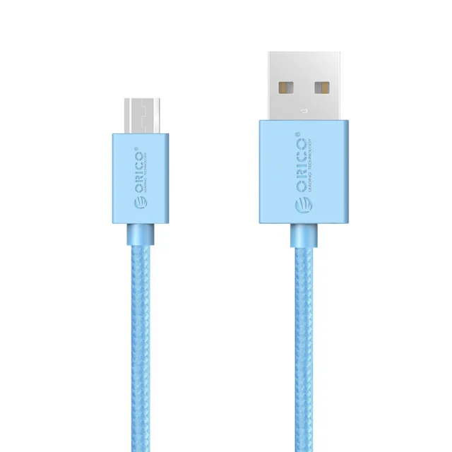 ORICO MDC-10 Micro USB кабель 1 м кабель для зарядки и передачи данных для мобильного телефона нейлоновый Адаптер зарядного устройства - Цвет: Blue