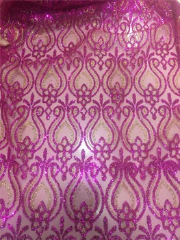

Luxury wedding/party French tulle net lace fabric with shinning glitters UN39(5yards/pc) can make many color as you want