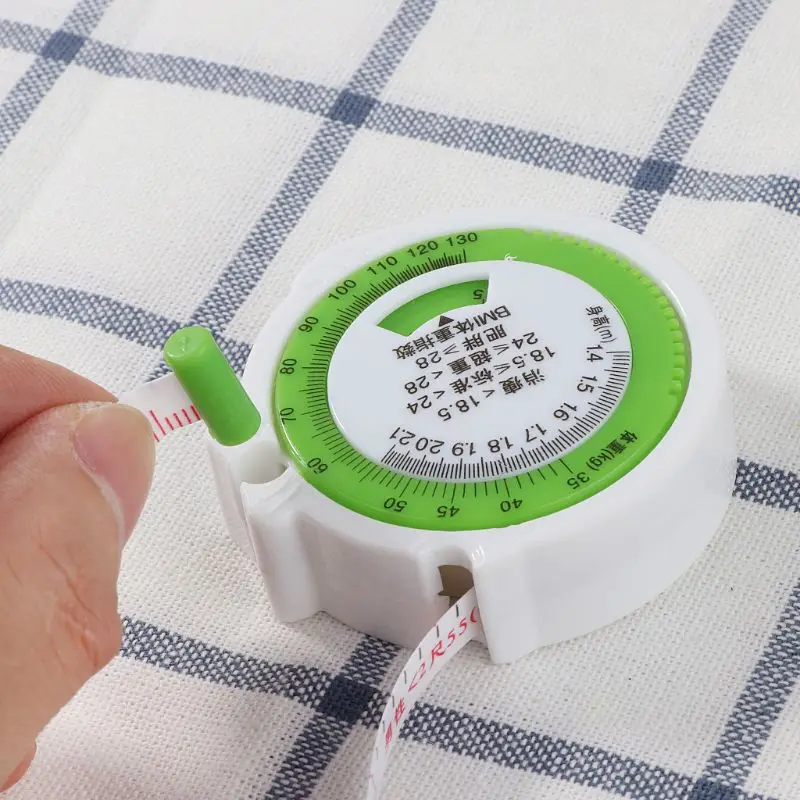 

BMI Body Mass Index Retractable Tape 150cm Measure Calculator Diet Weight Loss Tape Measures Tools