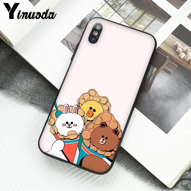 Yinuoda line friends Customer высококачественный чехол для телефона для iPhone 6S 6plus 7plus 8 8Plus X Xs MAX 5 5S XR