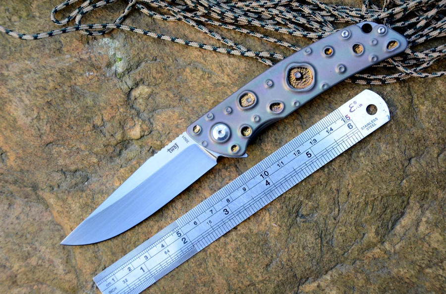 3501 fold knife S35VN blade knife ball bearing washer titanium handle