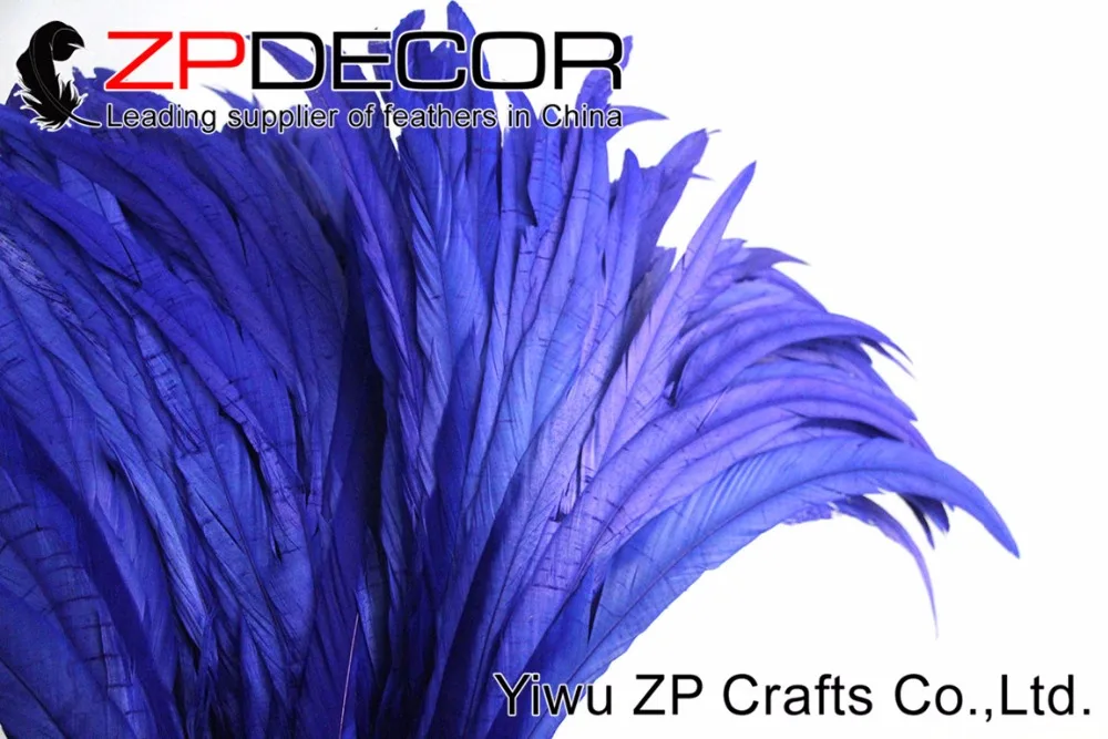 35-40cm fully dye rooster tail feathers royal blue (2)