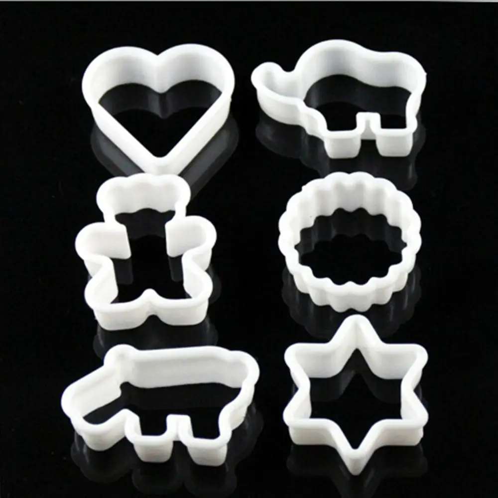 

6PC Plastic Fondant Cutter Cake Mold Moulds Decorating Tools Cookie Sugar Craft