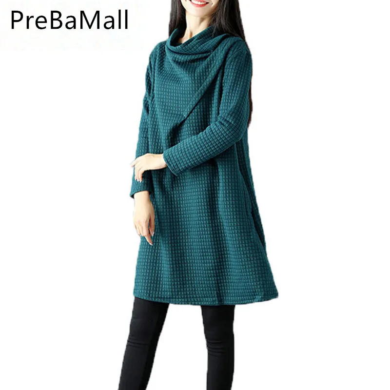 New Style Autumn Winter Maternity Dresses Long-sleeve For Pregnant Loose Solid Pregnancy Clothes Tops Vestidos Clothing B0470