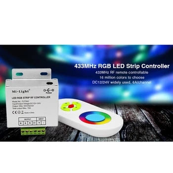 

MiLight FUT040 FUT041 FUT042 DC12-24V 433MHz CCT DIM RGB LED Strip Controller with RF Remote Max10A for 5050 3528 2835 LED Strip