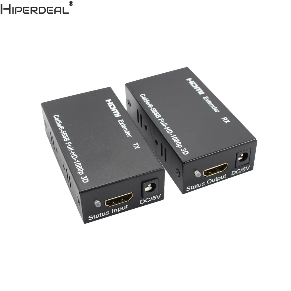 HIPERDEAL HDMI Симметрирующий удлинитель над одним котом Cat6/6A HD 196FT 60 M 3D способный 1080 p