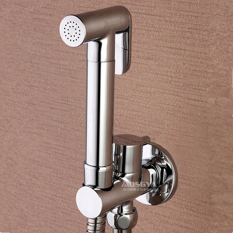 1/2" Brass Women Hand held Bidet Shower set Toilet Jet Cleaner Portable