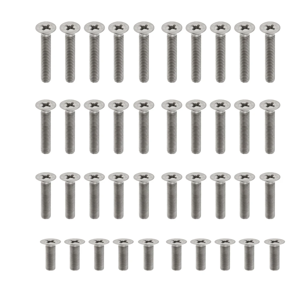 10 Pcs M4 Flat Head Grade 1 Titanium Machine Screws Phillips Drive