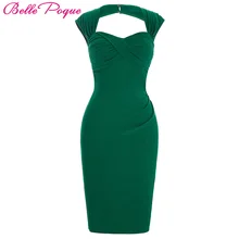 Для женщин летнее платье vestidos красный фиолетовый зеленый без рукавов Sexy Party Club Платья для женщин большой Размеры Винтаж Карандаш Bodycon платье элегантный