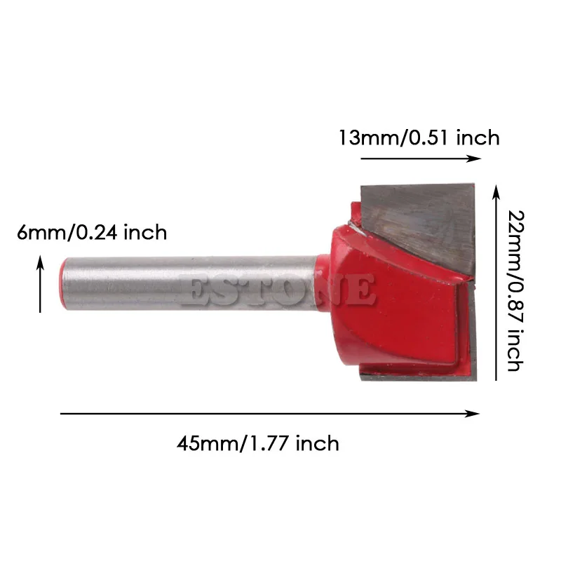 1/" фреза, cnc Деревообработка V паз нижней очистки бит 6 мм x 22 мм Концевая фреза