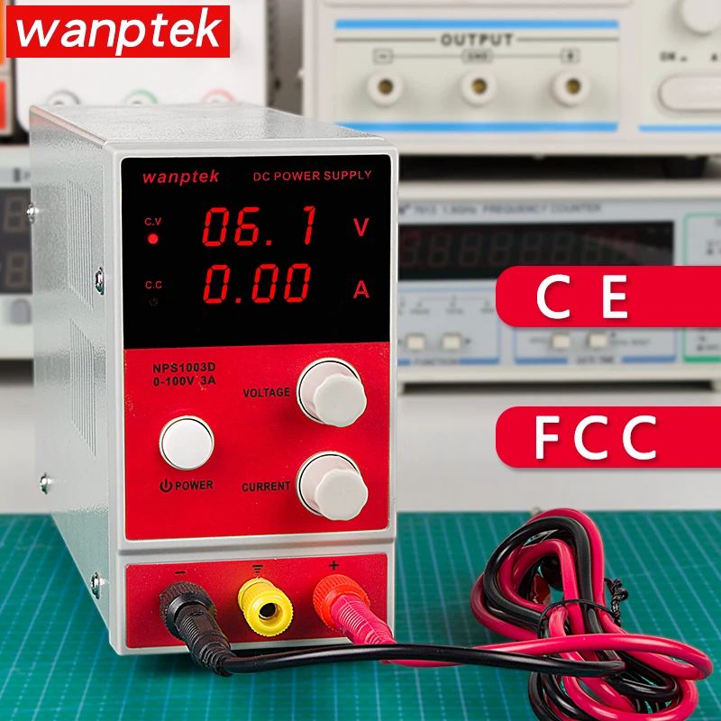 

Wanptek NPS 100V 3A adjustable NPS1003D DC power supply Digital Voltage Regulator laboratory power Voltage Regulator HOT!