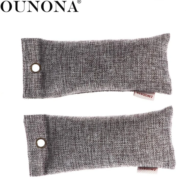 OUNONA 2 pz Sacchetto di Purificazione Dell'aria di Bambù Naturale Carbone Attiv OUNONA 2 pz Sacchetto di Purificazione Dell'aria di Bambù Naturale Carbone Attiv
