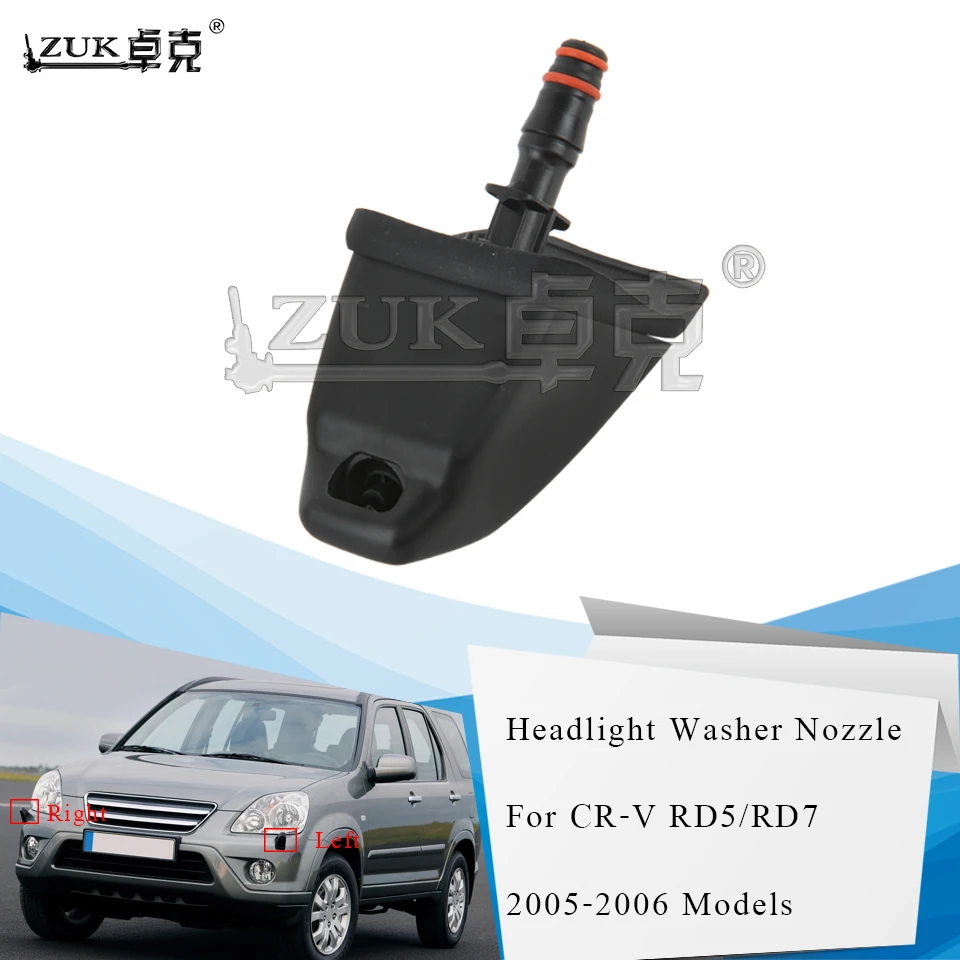 

ZUK Left / Right Head Light Head Lamp Washer Nozzle For HONDA CRV CR-V 2005 2006 MK2 Headlight Headlamp Cleaning Water Spray Jet