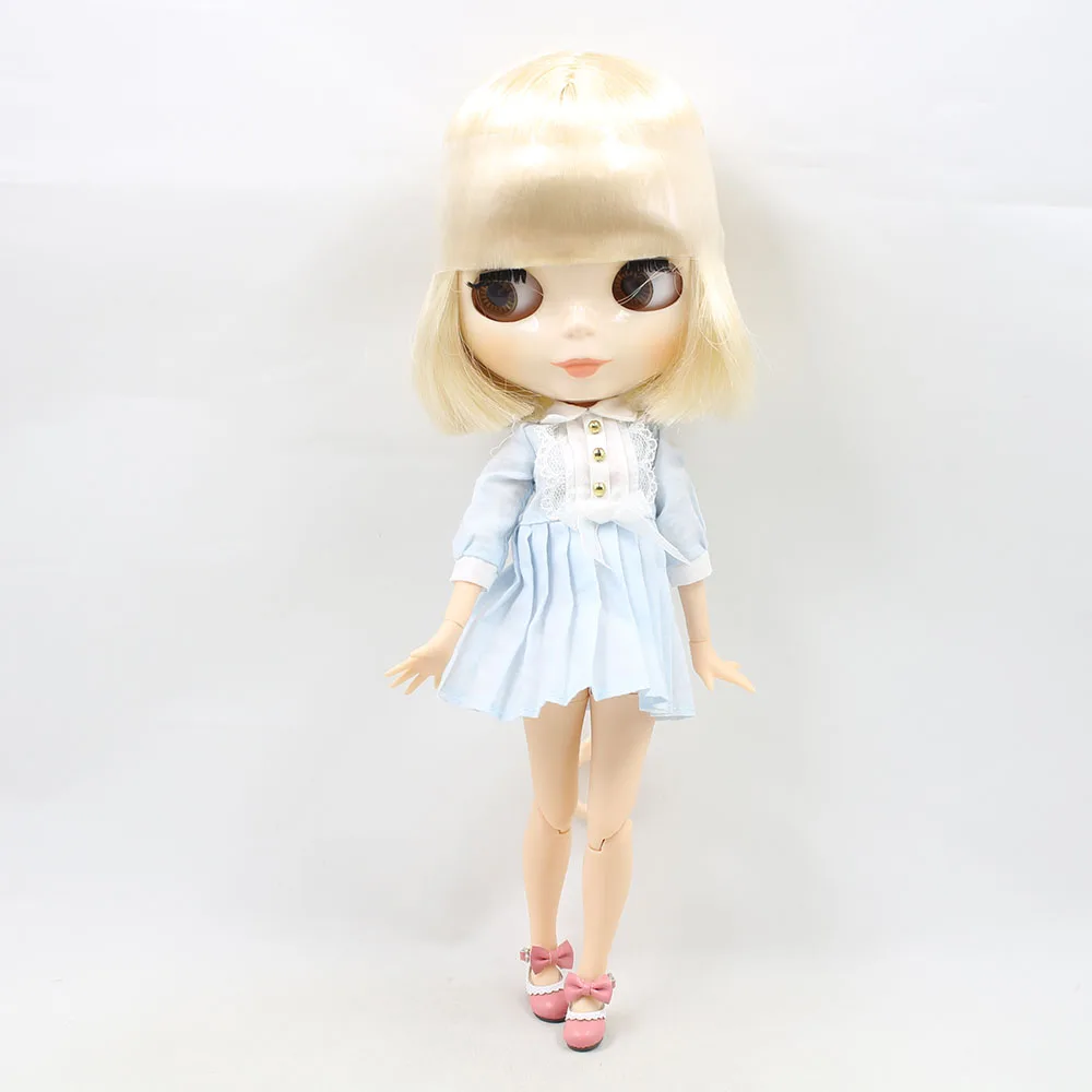 Ледяная кукла DBS Blyth 1/6 bjd блонд белый короткий волос шарнир тела белая кожа