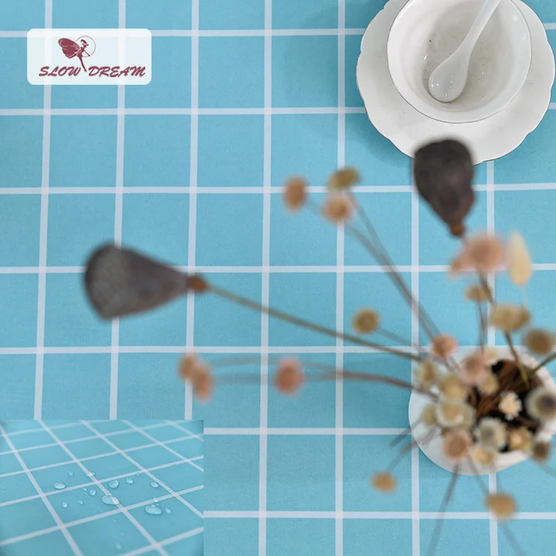 

SlowDream Nordic PVC Table Cloth Home Office Travel Fashion European Rectangle Square Water Oil Proof Easy To Clean Table Cover