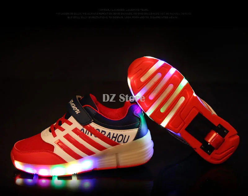 Kids Shoes with LED Lights Children Roller Skate Sneakers with Wheels glowing Led Light Up for Boys Girls Zapatillas Con Ruedas 29
