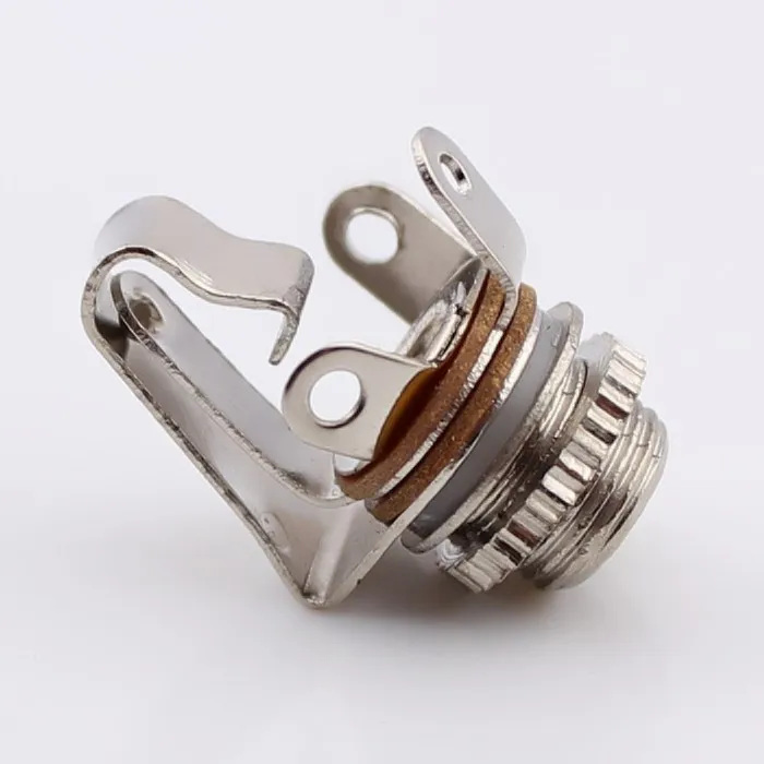 200pcs Screw Phone jack Female 3 5mm Mono Audio Female Jack Headphone Connector for 3 5 mm Mono Audio Plug with switch closed