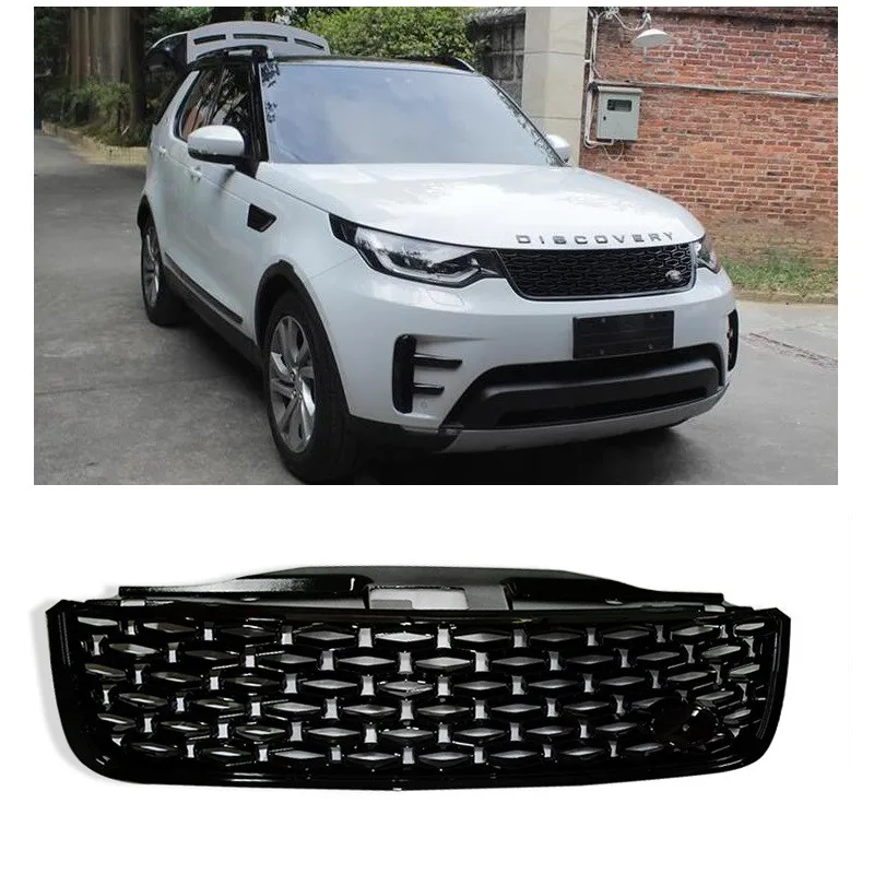 Replacement Front Bumper Grill Grille For Land Rover Discovery 5 2017 2018 Black