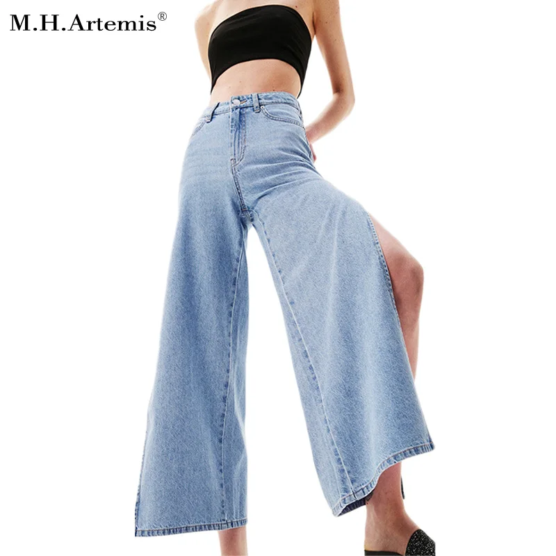 2017 American Apparel M.H.Artemis S XXL Open side slit loose Jeans ...