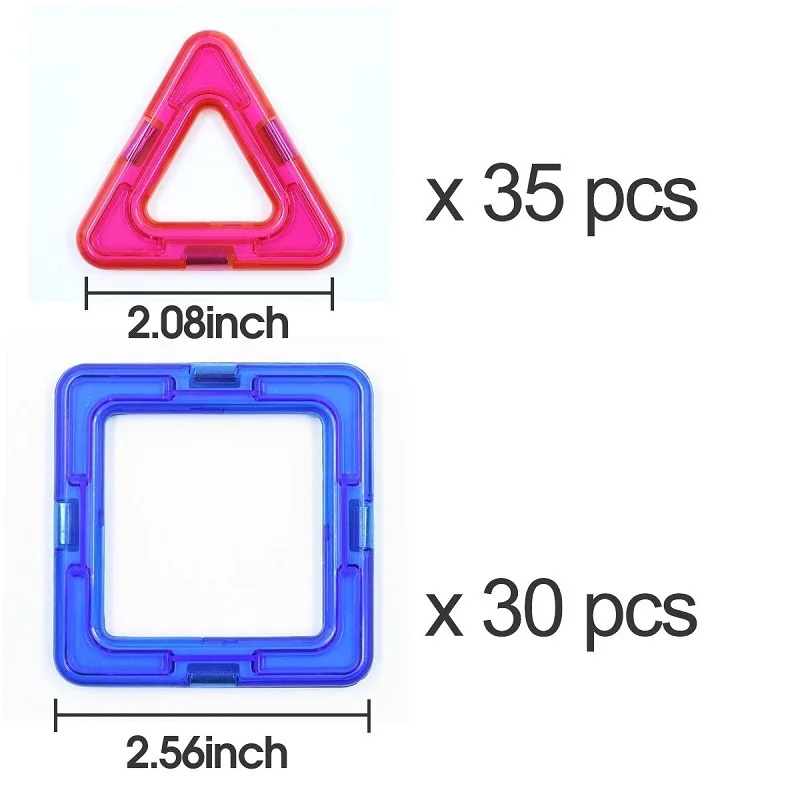 65 шт. большой размер магнитные блоки дизайнерские DIY Строительные и строительные игрушки Магнитные плитки квадратный треугольник Развивающие игрушки для детей - Цвет: Армейский зеленый