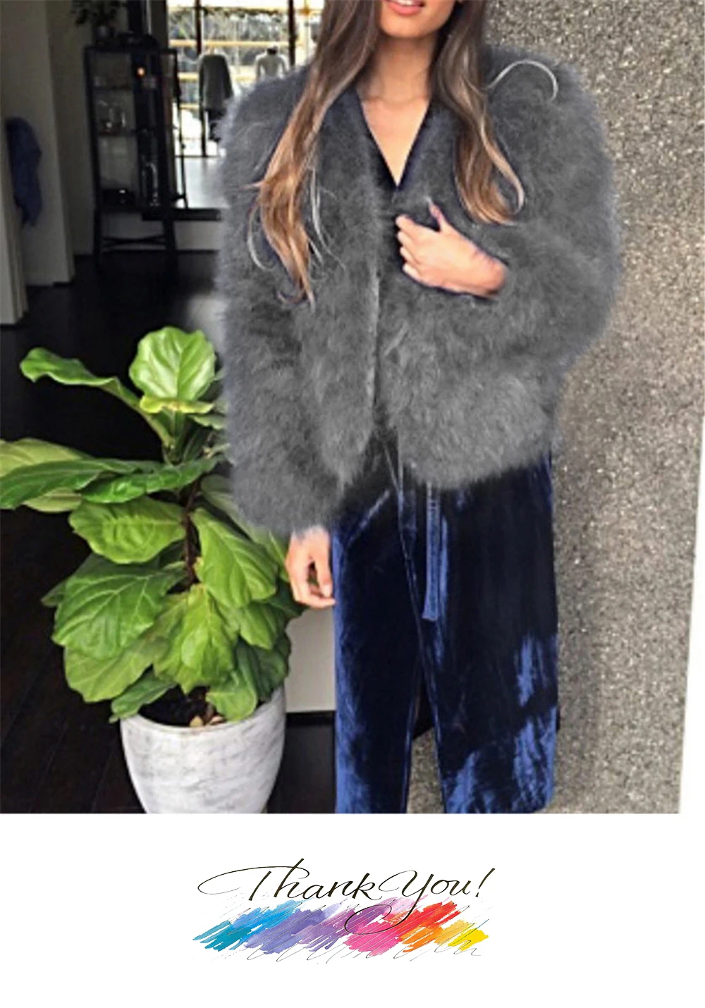 Fashionable and recreational coat female autumn winter new fund of imitation fur ostrich hair is short paragraph coat (4)