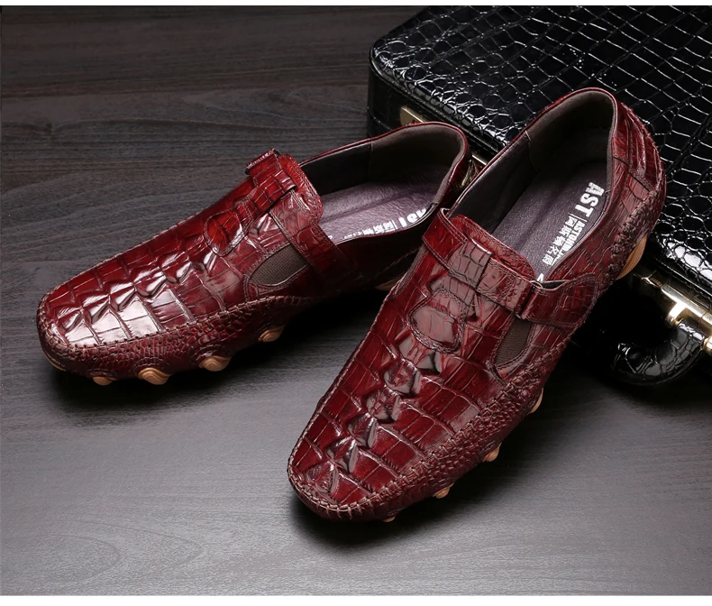 New Men's Octopus Leather Driving Shoes Crocodile Slip On Loafers For Mens Casual Shoes Moccasins Business Clogs Shoes Branded (12)