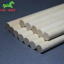 

HAUBAY Birch Dowel Wood Round Size 300xD10/12/15/18/20mm long 30cm For DIY Scale Model Airplane Craft House Ship Boats Cars