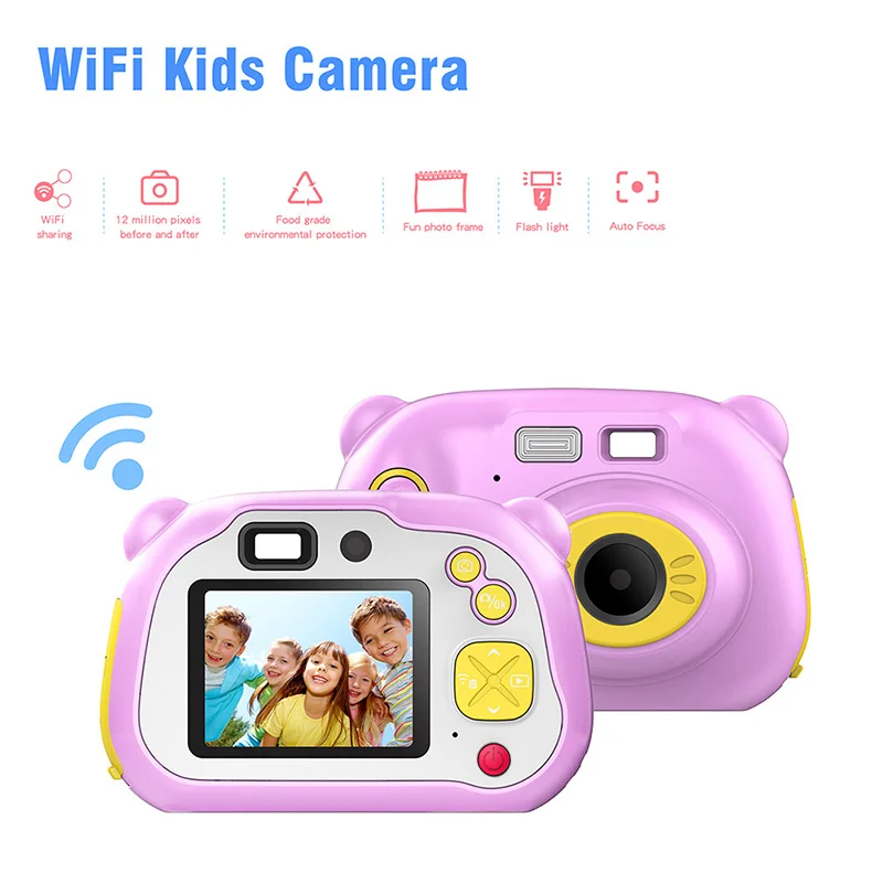 Children Mini WIFI Camera Kids Educational Toys for Children Baby Gifts Birthday Gift IP Camera 1080P HD Projection Video Camera