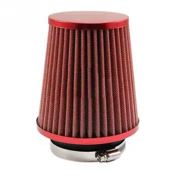 

Red Universal 3" Car Air Filter Clean Intake High Flow Short RAM/COLD Round Cone