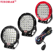 VISORAK 9 inch LED Work Light Bar 96W 185W 225W LED Light Bar 12V 24V Spot Flood For 4WD 4×4 Truck Trailer SUV Offroad Boat ATV
