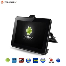 TOPSOURCE 7″ Spian Android Car GPS Navigation Europe Usa Uk Truck gps Navigator WiFi 512M 16GB Russian GPS map For Navitel