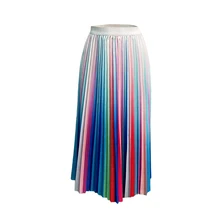 Новое поступление женские элегантные плиссированные миди юбки с высокой талией ампир Harajuku тюлевые трапециевидные юбки для женщин s