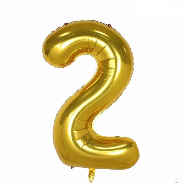 40 дюймов большие воздушные шары воздушные гелиевые цифры баллон большие фигурки один два счастливого дня рождения украшения золотой черный красный цифра 1-й 2-й - Цвет: Gold