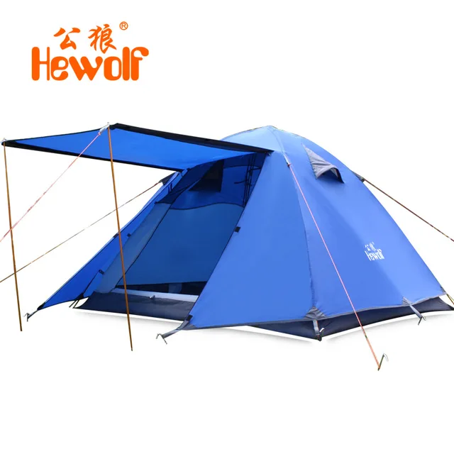 Best Offers Hewolf 3-4 people double deck aluminum rod super strong waterproof camping tent beach tent Best Offers Hewolf 3-4 people double deck aluminum rod super strong waterproof camping tent beach tent
