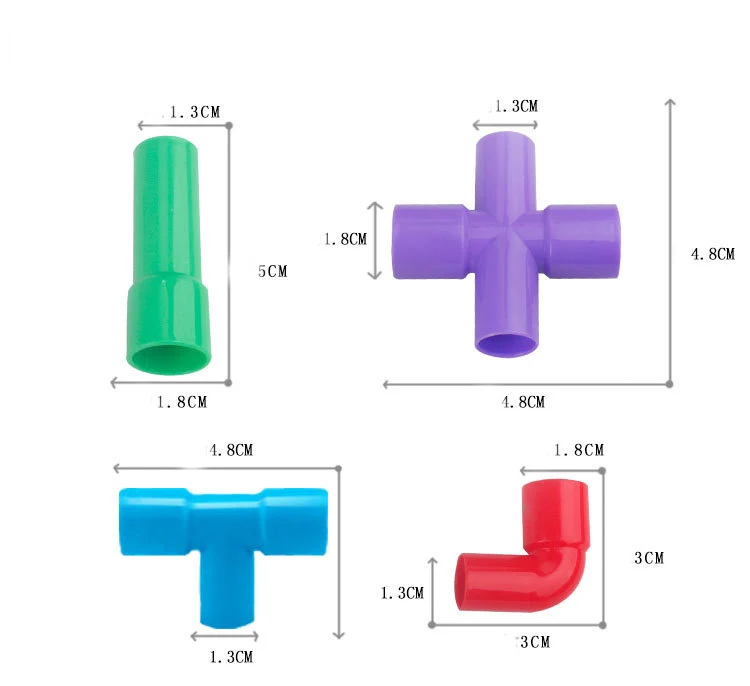 Пластиковые сращивающиеся трубы, строительные блоки, водопроводные трубы, детские игрушки, 3-6 лет, интеллектуальная сборка