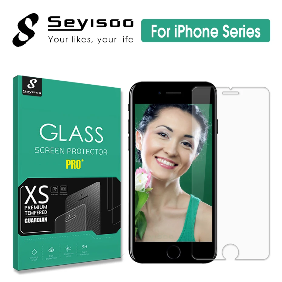 

100% Original Seyisoo 2.5D 0.3mm Highly Responsive Screen Protector Tempered Glass For iPhone 5 5S SE 6 6S 7 Plus Toughened Film
