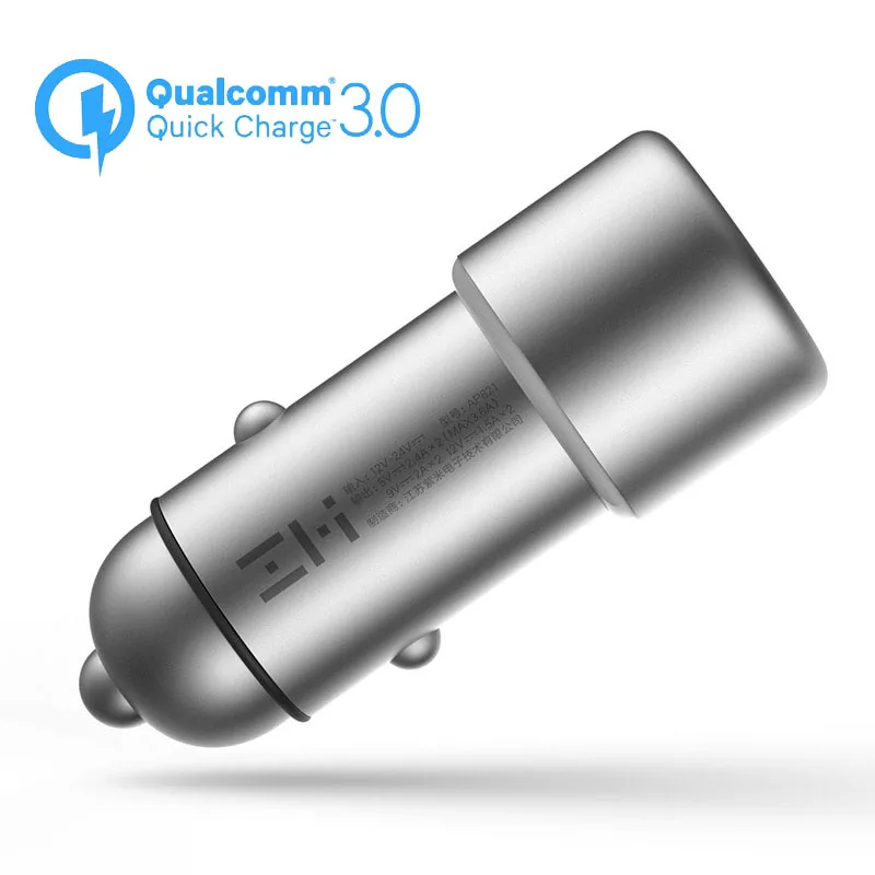 imágenes para Original xiaomi zmi cargador dual del coche del usb 5 v/2.4a carga rápida de Metal Se Aplica a Los Teléfonos Móviles Del Sistema Android IOS Tablet Puro LED imágenes para Original xiaomi zmi cargador dual del coche del usb 5 v/2.4a carga rápida de Metal Se Aplica a Los Teléfonos Móviles Del Sistema Android IOS Tablet Puro LED