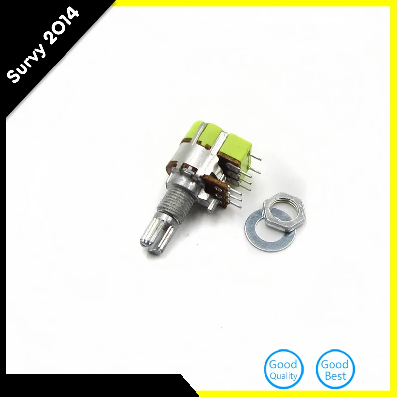 

Stereo B50K Ohm Dual Linear Type Taper Volume Control Potentiometer Switch 50K R125G