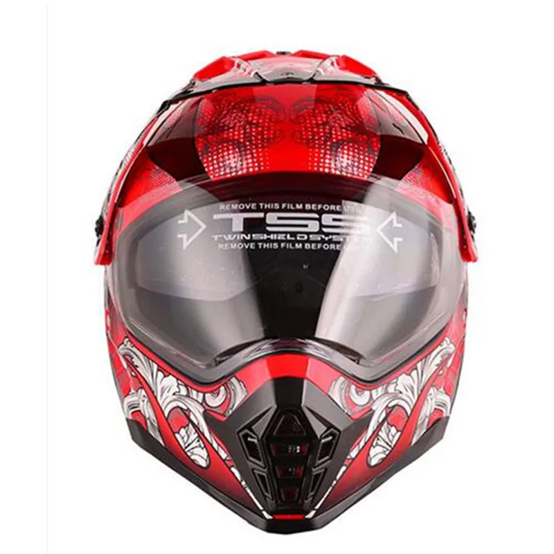 Capacete casco moto WANLI moto rcycle шлем с двойными линзами шлем для беговых гонок для внедорожных гонок мотоциклетный шлем с внутренним солнцезащитным козырьком