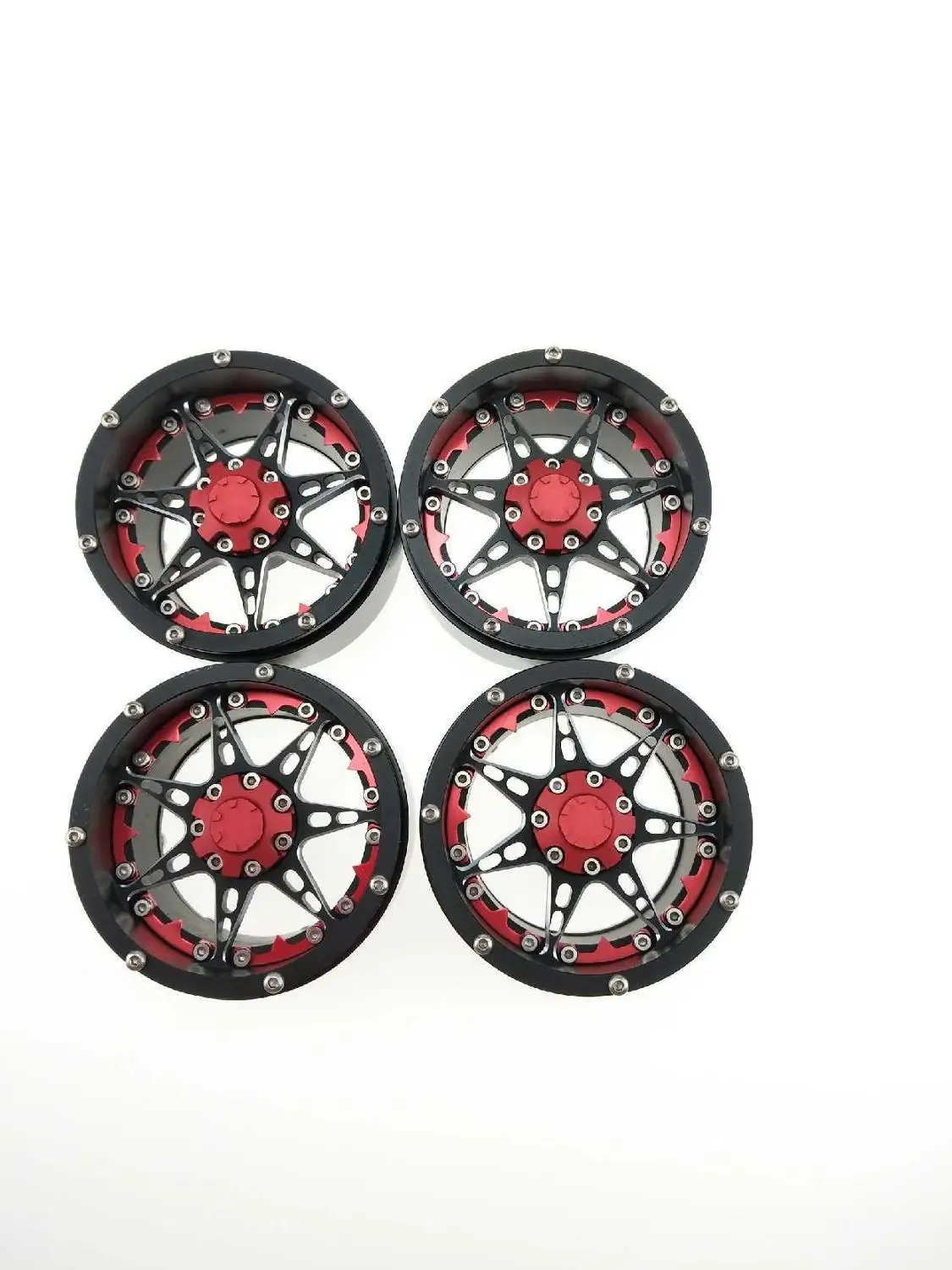 

Beadlock Wheel Rims Hub 2.2 inch for 1/10 RC SCX10 Wraith 90018 Rock Crawler