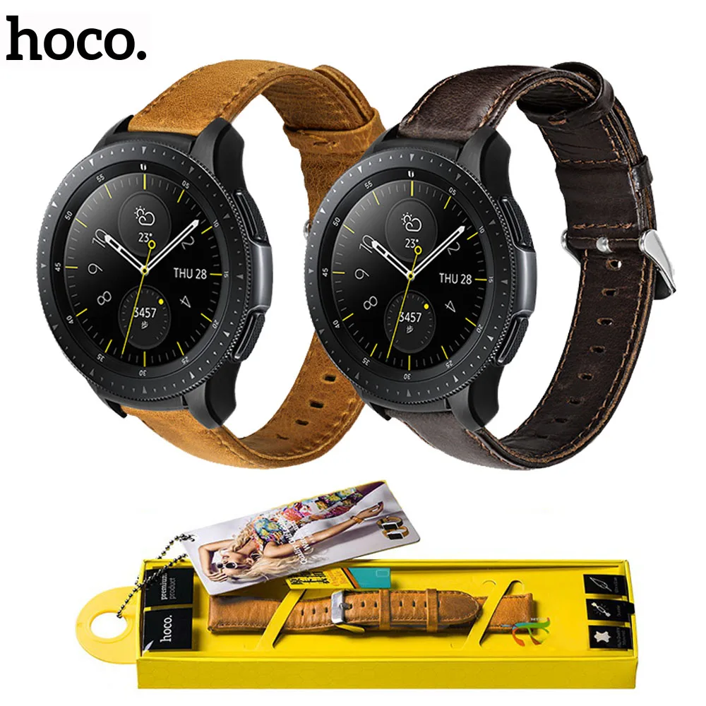 Ремешок HOCO из натуральной кожи для Samsung Galaxy Watch 42 мм браслет воловьей в стиле ретро