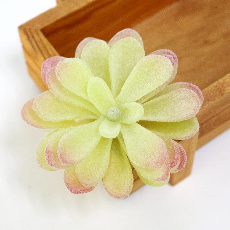 Flone Mini Artificial PU Flocking Succulent Plants Real Touch Hand Feel Plants Fake Plant Flower Home Decor Accessories (18)