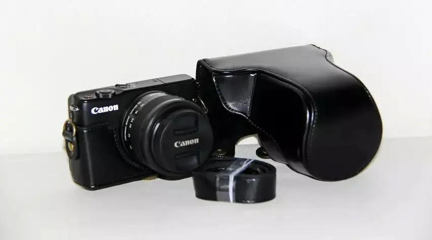 Защитный чехол для камеры Canon, сумка, Ретро стиль, из искусственной кожи, чехол для камеры s для Canon EOS M10 M100 15-45 мм 55-200 мм, чехол для объектива s