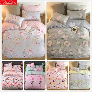 

Winter Aole Cotton 3/4 pcs Bedding Set Kids Bedlinens King Queen Double Twin Size Duvet Cover 1.5m 1.8m 2.0m Bedsheet Bed Linens