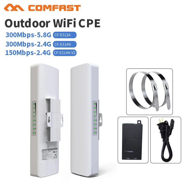 

2Pc Comfast point to point Wireless bridge 300Mbps 150Mbps outdoor router 2.4G/5.8 G WIFI Amplifier Network wi fi access point