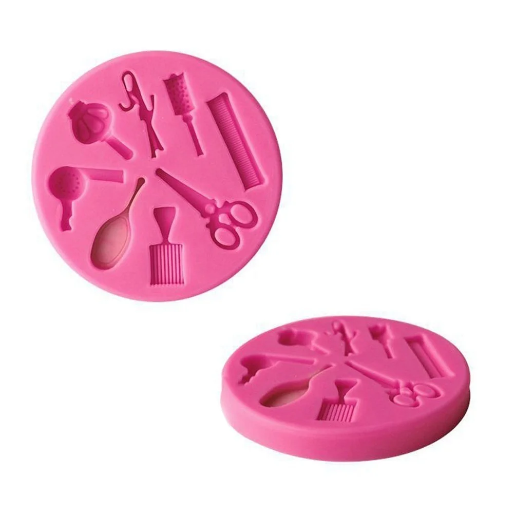 

Beautiful Hair Dressing Tools Shape Silicone 3D Mold