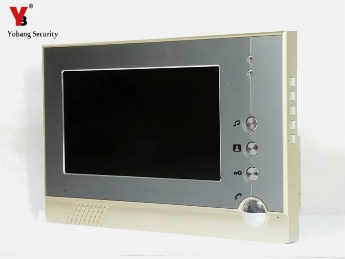 

YobangSecurity Golden 7 Inch Color TFT LCD Screen Monitor Doorbell Intercom Entry System Unlock Night Vision Monitor