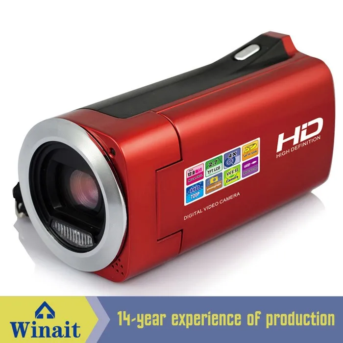 Winait дешевая цифровая видеокамера HDV-828 15mp 4x цифровой перезаряжаемый зум литиевая батарея фото и видеокамера